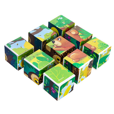 Кубики Зверята 9 штук Baby Toys Десятое королевство 05494 1